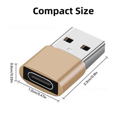 Male USB a to USB C Adapter, Fast Charger OTG Convertor for Iphone 16 15 Samsung
